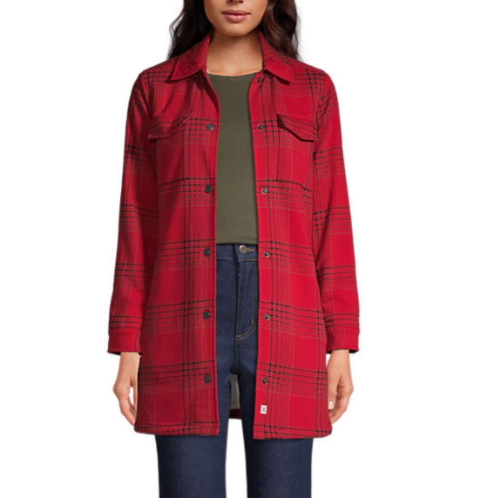Lands End x Blake Shelton fleece lined shirt jacket S
